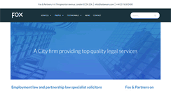 Desktop Screenshot of foxlawyers.com